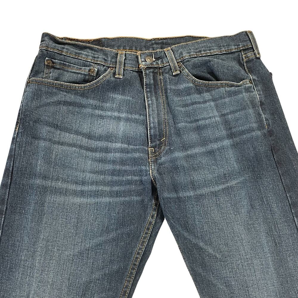 Levi’s 505 Jeans Men's 34x30 Blue Dark Wash Light Stretch Great Fade Pattern
